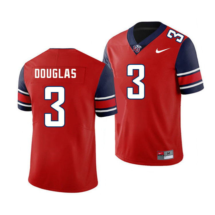 Men-Youth #3 Demario Douglas Liberty Flames 2023 College Football Jerseys Stitched-Red